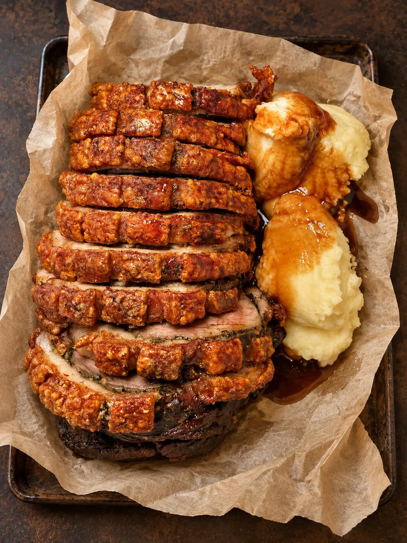 Juletallerken med porchetta
